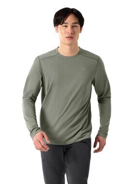 ARC'TERYX Men's Cormac Crew Neck Shirt LS Size M In Forage Heather